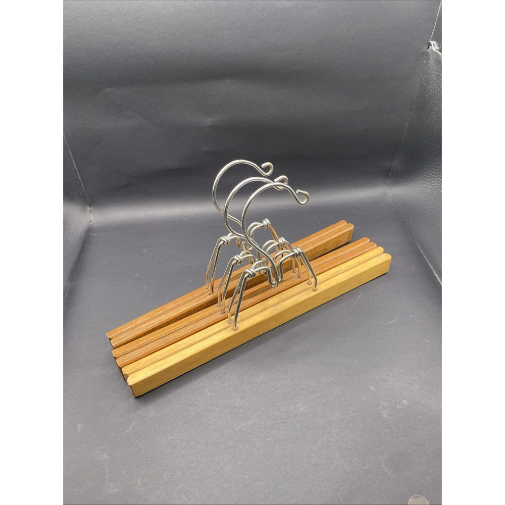 Vintage3 Wooden Pant/Skirt Hangers, Clamp-on 11"